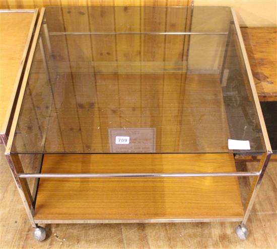 Chrome & glass coffee table by Howard Miller